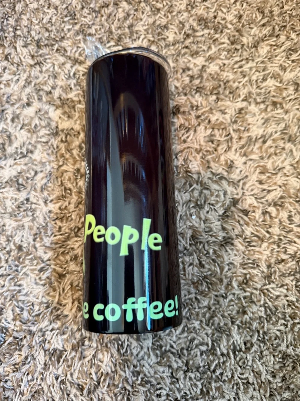 Neon Palm Black Art Tumbler - Decorative Home Art